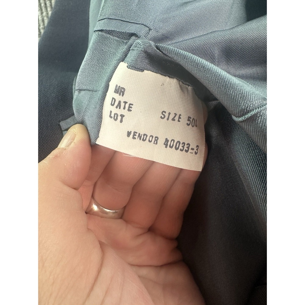 Vintage Stafford Blazer 50 L Blue Wool Premium University Golden Button Logo - Picture 9 of 14
